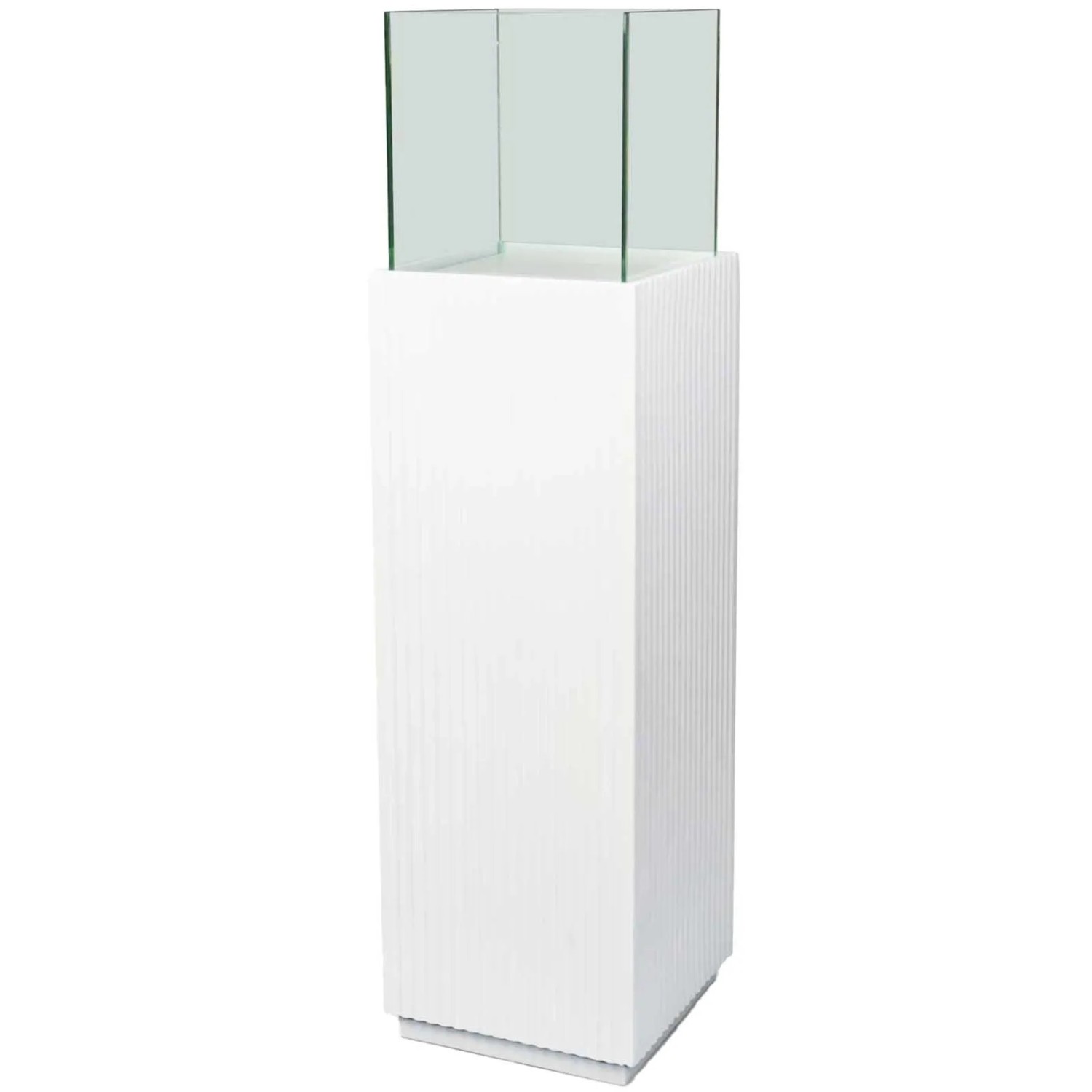 Vivanno Windlichtsäule Candela 27 cm x 27 cm x 100 cm Skandiweiß
