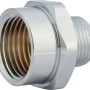 Verchromter Gewinde-Reduziernippel aus Messing, 16,7 mm x 18,6 mm, für Gewindefittings.