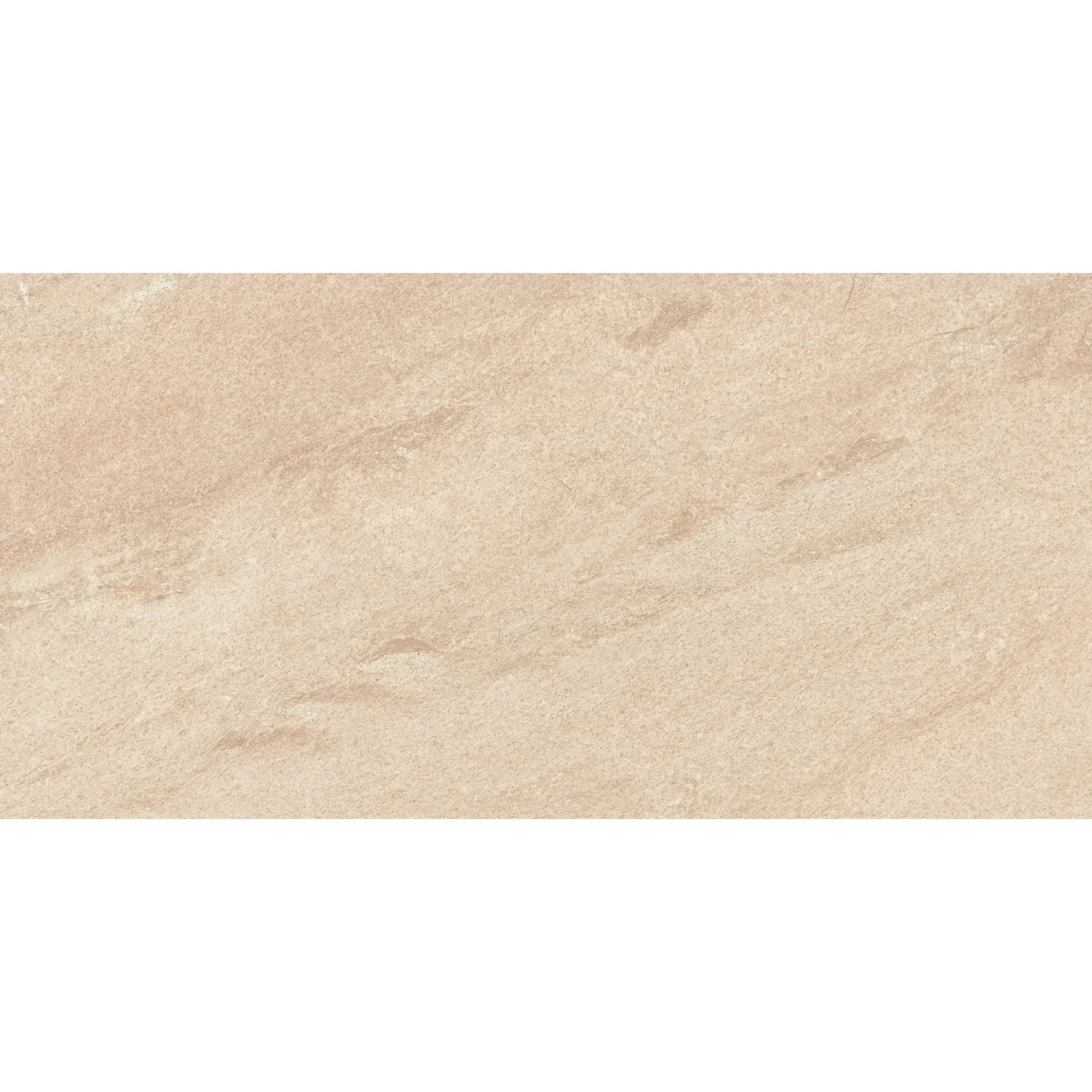 Beige Bodenfliese Feinsteinzeug Olympus, 59,7x29,7 cm, matte Steinoptik für Innen- & Außenbereich.