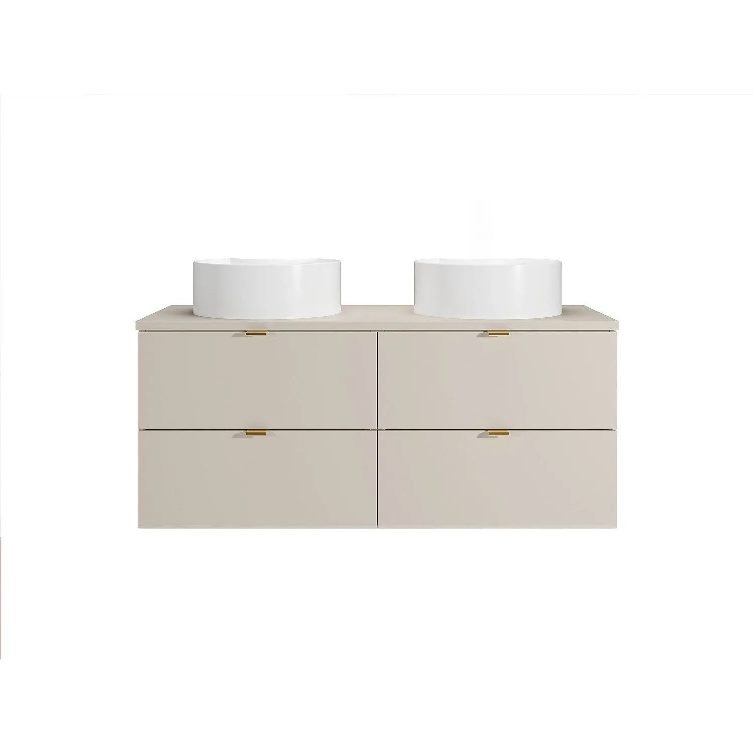 Vente-unique Doppelwaschtisch Lavena Beige 120 cm