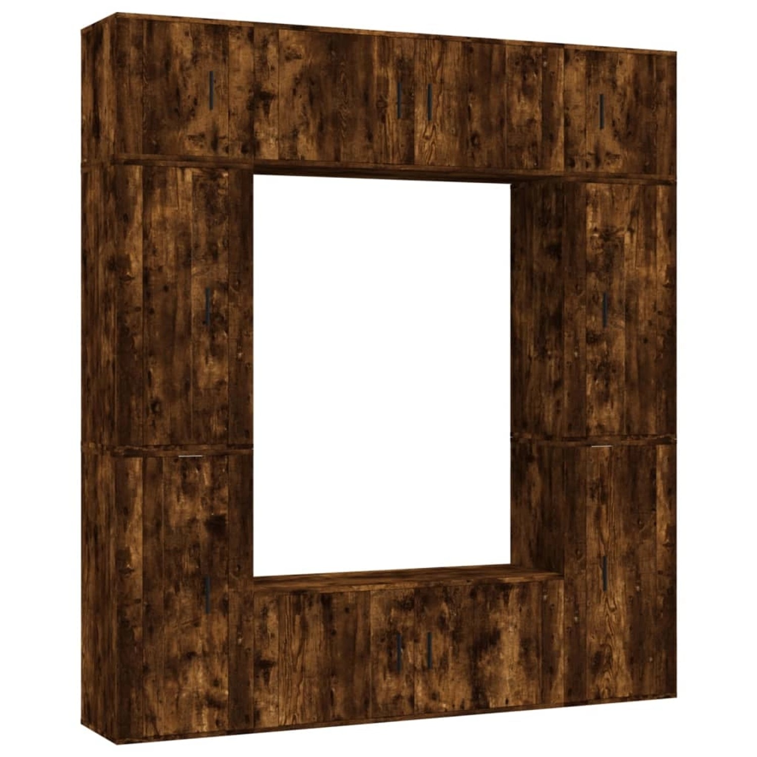 vidaXL 8-Tlg TV-Schrank-Set Räuchereiche Holzwerkstoff 3188643