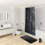 Sanilo WC-Bürste Granit im Badezimmer-Set mit Duschvorhang und Badematte.