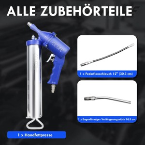 CCLIFE Druckluft Fettpresse Pneumatisch 6000 PSI 400cc für Schmierung LKW Traktor