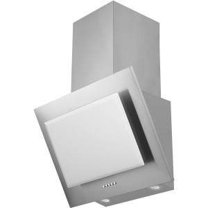 Respekta Dunstabzugshaube CH2060WBM, 60cm, weißes Glas, Edelstahl Korpus, LED-Beleuchtung.