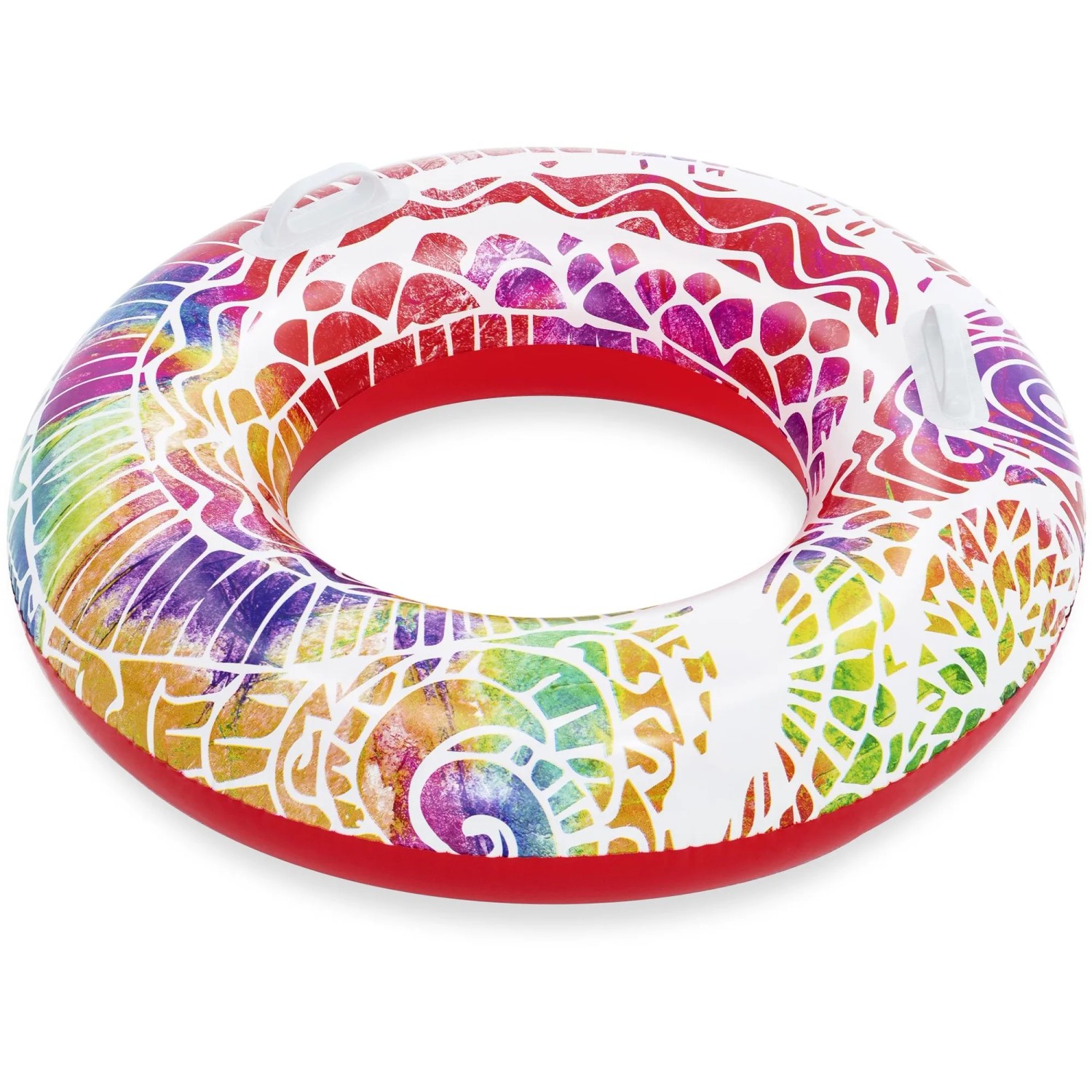 Bestway Schwimmring Summer Swirl, Ø 80 cm, mit Mandala-Design und Haltegriffen.