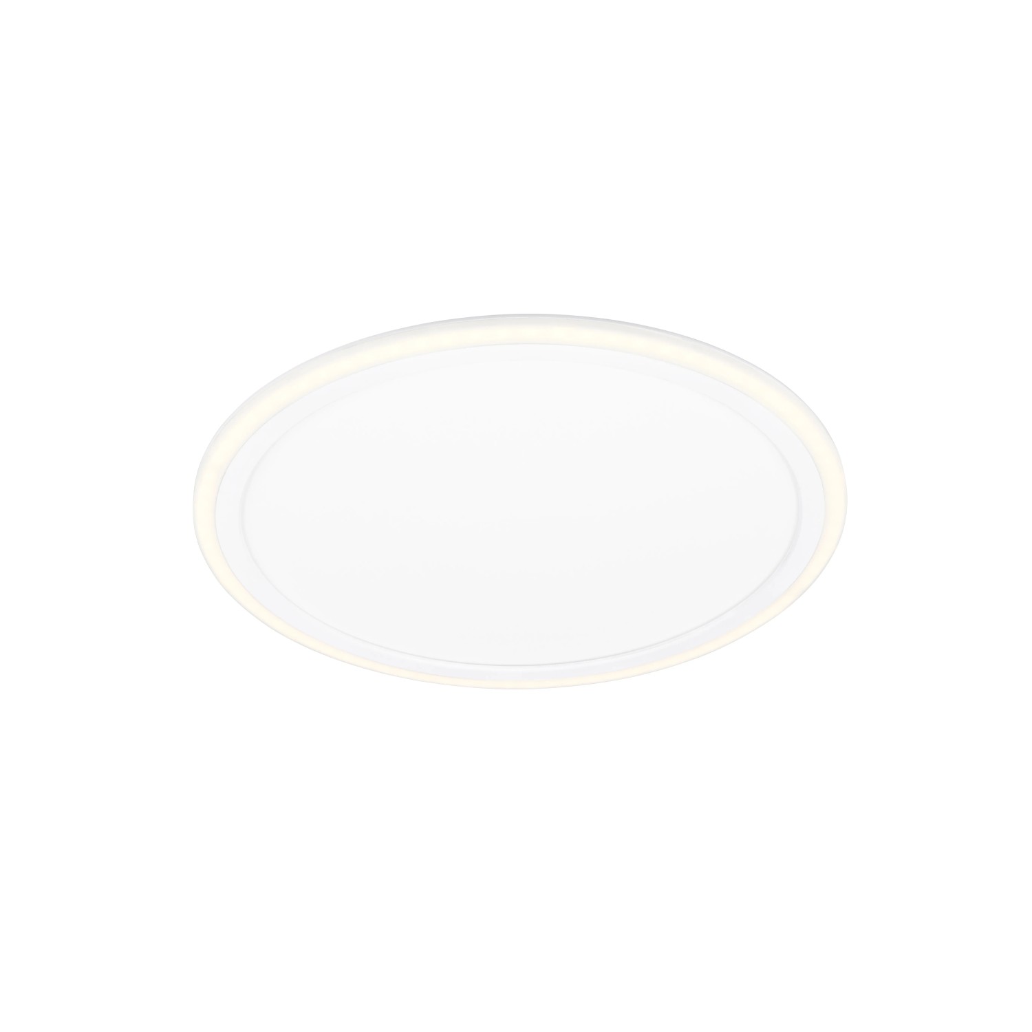 Weiße, runde Reality LED Deckenleuchte Cora, 42x42 cm. Moderne Deckenlampe für Innenräume.
