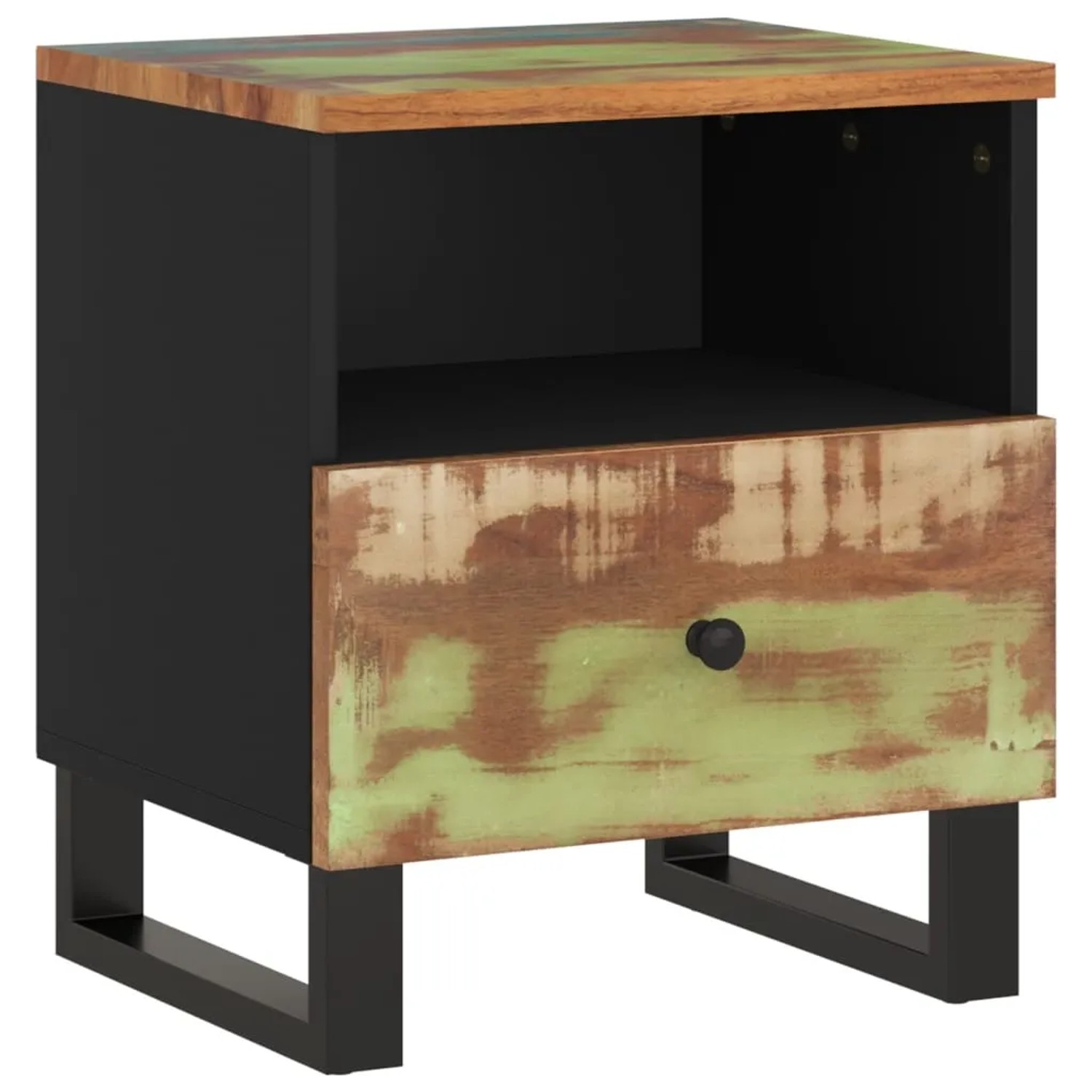 vidaXL Nachttisch Altholz Massiv & Holzwerkstoff 350652