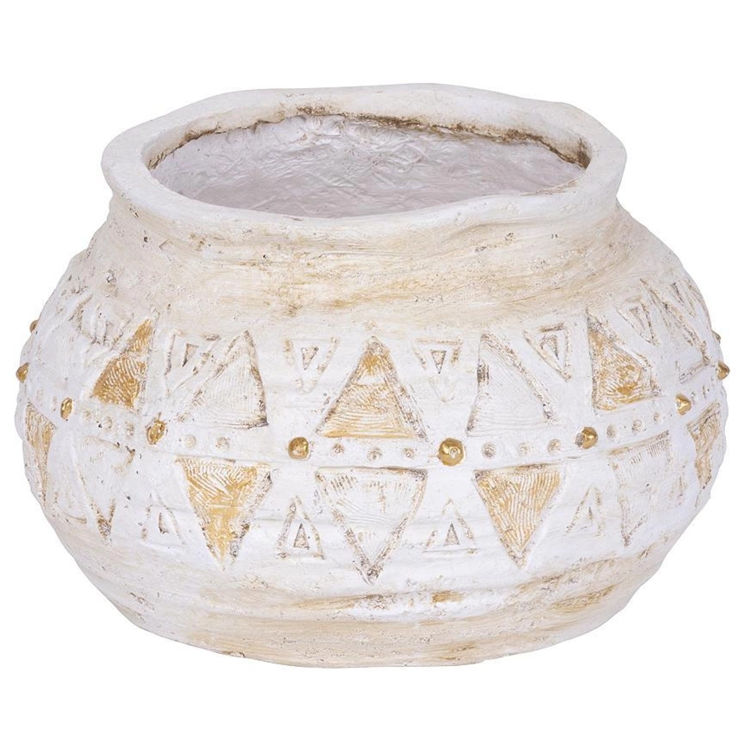 PROREGAL Blütentopf mit Mosaik, Hellbraun, Keramik, 36x36x23cm günstig online kaufen