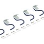 5 LUX Gerätehaken Classic mit PVC-Beschichtung und Schrauben zur Wandmontage.