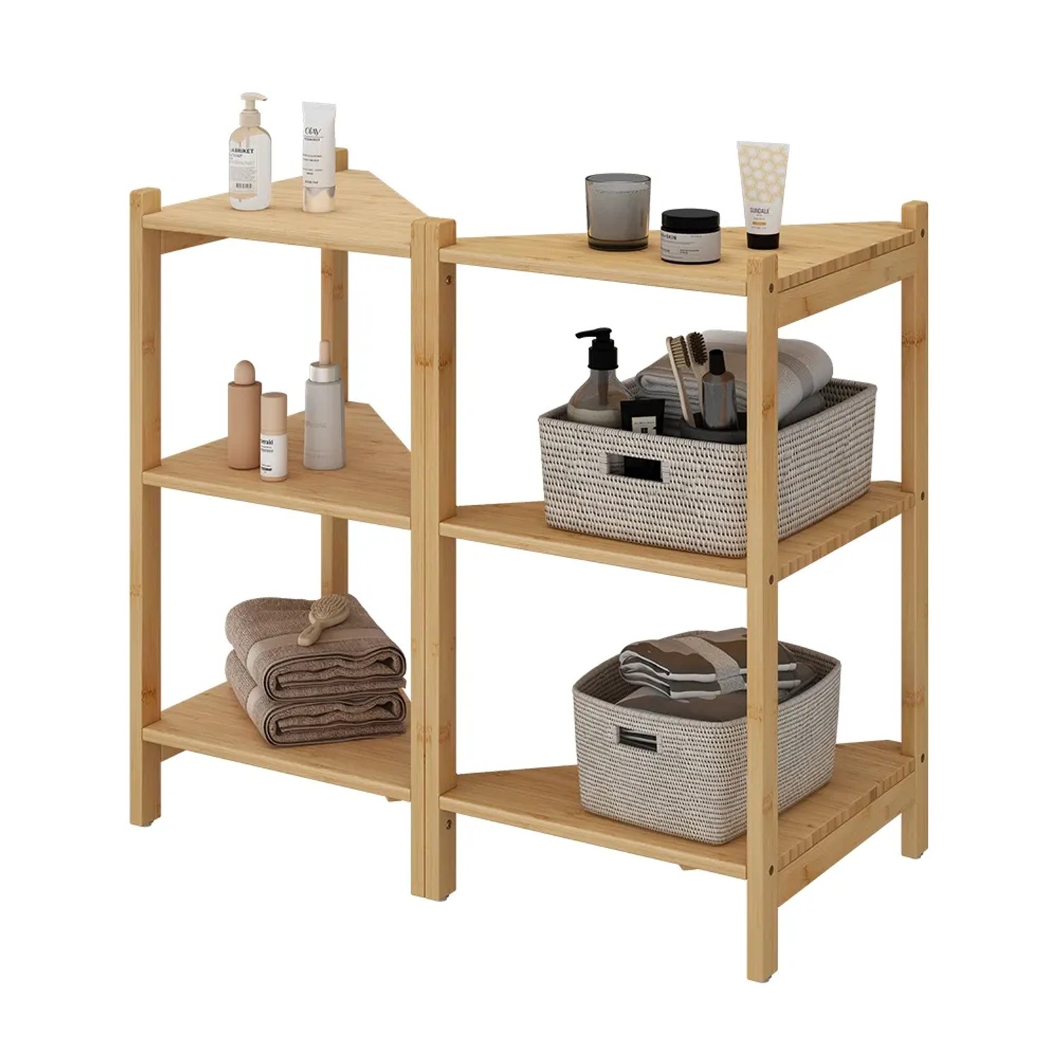 Vicco Bambus Waschbeckenunterschrank Zeno 68 x 61 cm 2er Set kaufen bei OBI