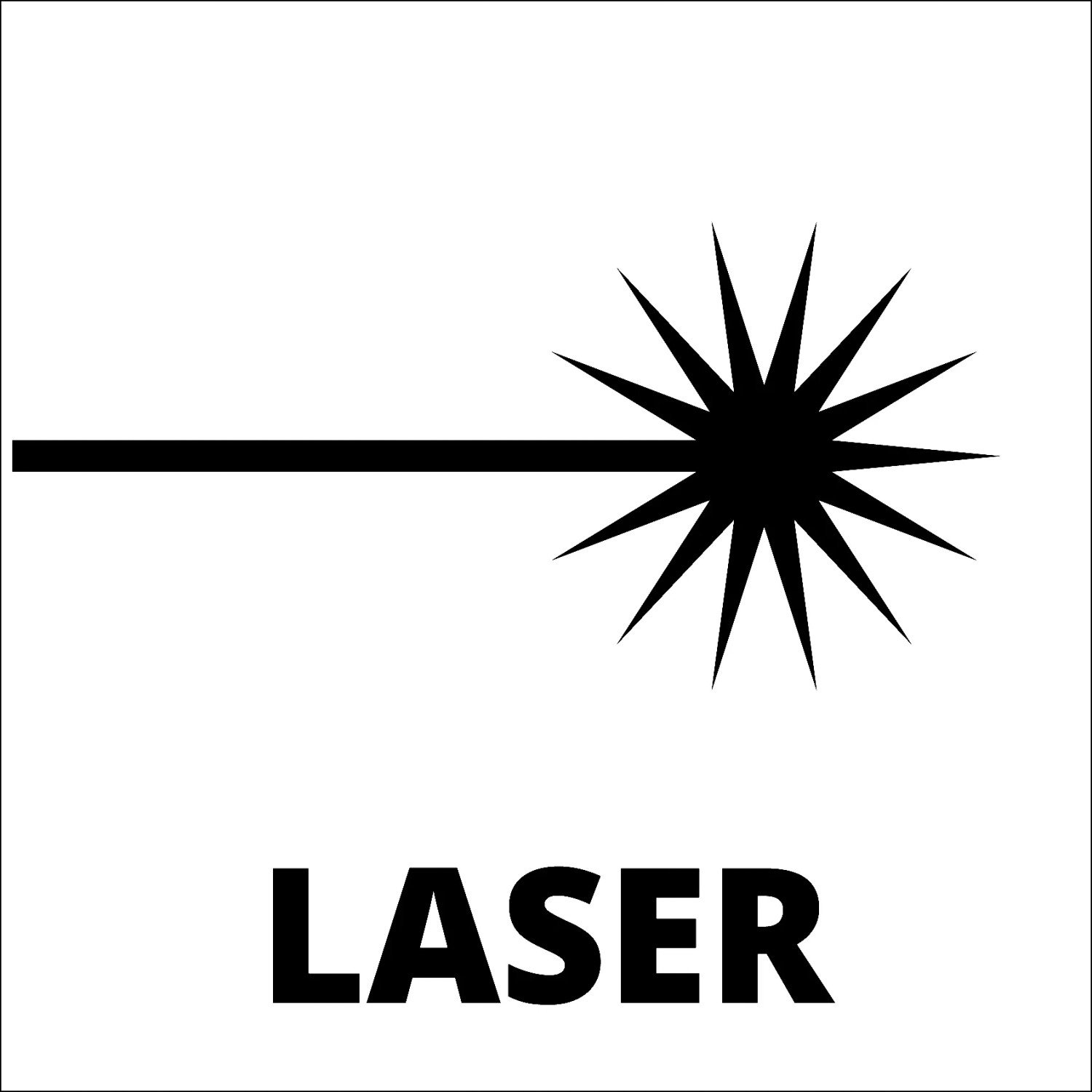 Symbol für Laser der Einhell Zug-Kapp-Gehrungssäge TE-SM 10 L Dual.