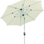 Schneider Marktschirm Venedig, Ø 270 cm, natur, mit Kurbelmechanik. Sonnenschirm für Garten und Balkon.