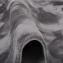 Detailaufnahme: Weicher, anthrazitfarbener Fellteppich Pergamon Luxus Super Soft mit Marmormuster.