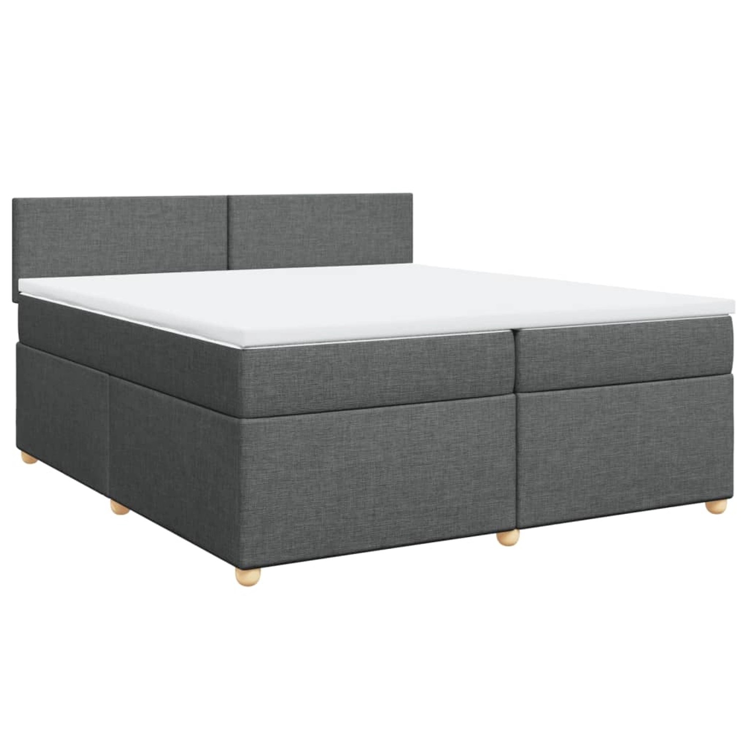 vidaXL Boxspringbett mit Matratze Dunkelgrau 200x200 cm Stoff 3286781 günstig online kaufen