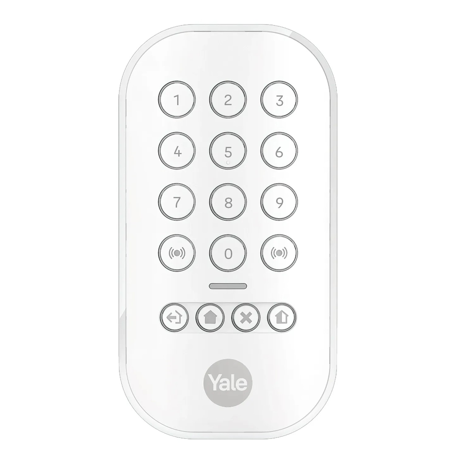 Weißes Yale Tastenfeld zur Alarmschaltung für das Smart Alarm System.