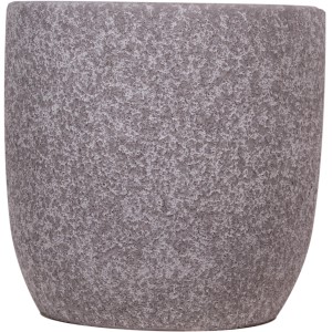 Hellgrauer Keramik-Übertopf Vulcano, Ø 14 cm, für den Innenbereich.