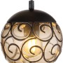 Globo Wandlampe Fitz, schwarz-gold, rauchfarben, mit dekorativem Schirm.
