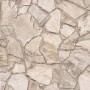 Bricoflor Vliestapete in 3D Optik mit Bruchsteinmuster in Beige und Grau. Steintapete für Wohnräume.