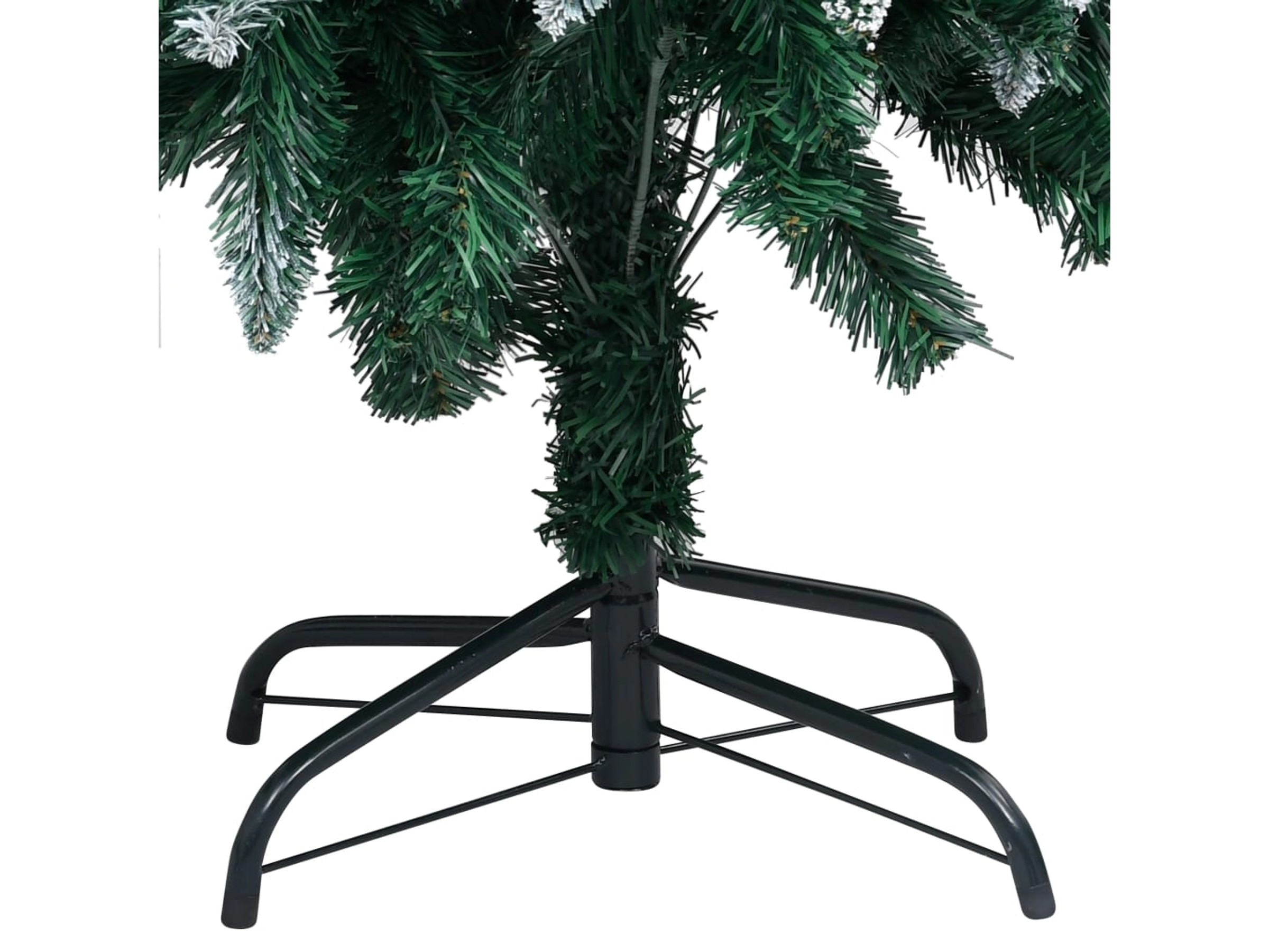 Künstlicher Weihnachtsbaum 180 Cm Mit Echten Holzstamm & Zapfen – Grün Mit Schneeeffekt, Modulares Aufbau-System