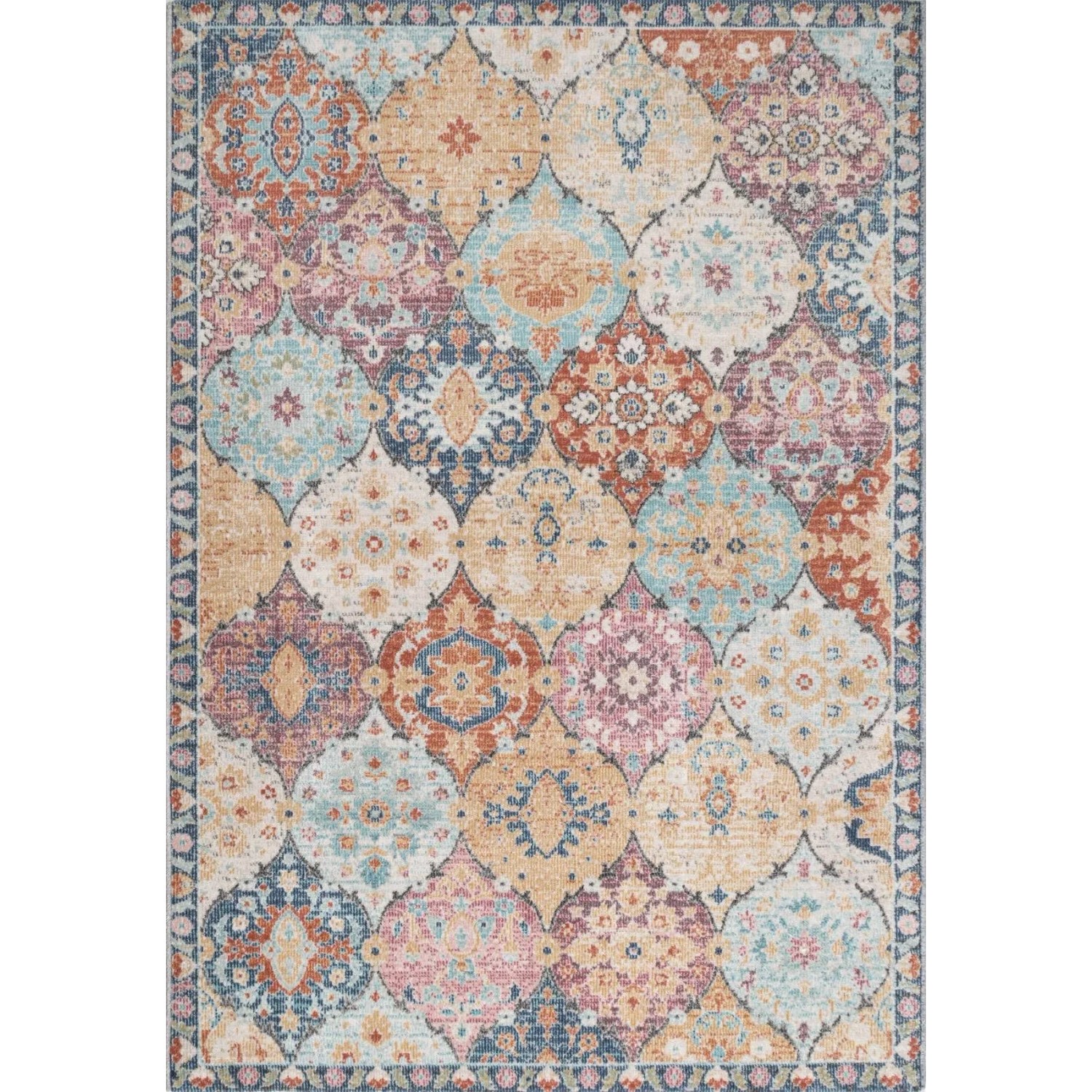 Gemusterter Floornovo Outdoor Teppich Nr. 173, 290x200 cm. Wetterfest und strapazierfähig.