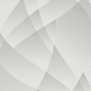 Dekorative Bricoflor Vliestapete in Weiß und Grau mit abstraktem geometrischen Muster.