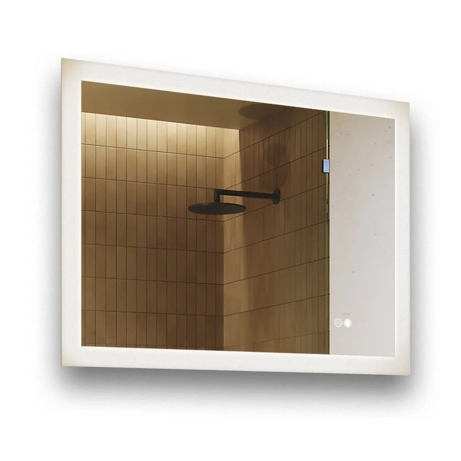 Artforma LED Badspiegel Rechteckig 80x60 cm mit Beleuchtung Antibeschlag Touch Dual LED Dimmbar Rahmenlos IP44 M048