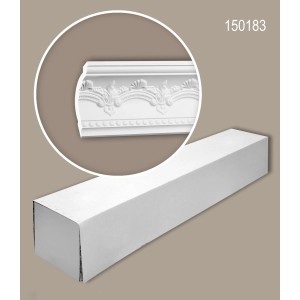 PROFHOME Eckleisten Set, 10 Zierleisten (20m) in Weiß, Neo-Empire Stil. Zubehör für Paneele.
