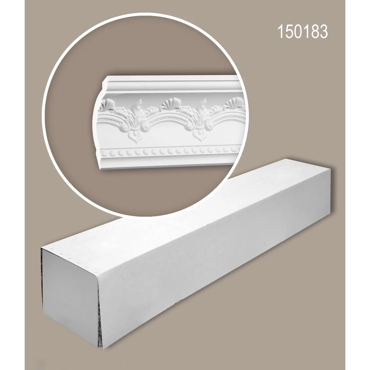 PROFHOME Eckleisten Set, 10 Zierleisten (20m) in Weiß, Neo-Empire Stil. Zubehör für Paneele.