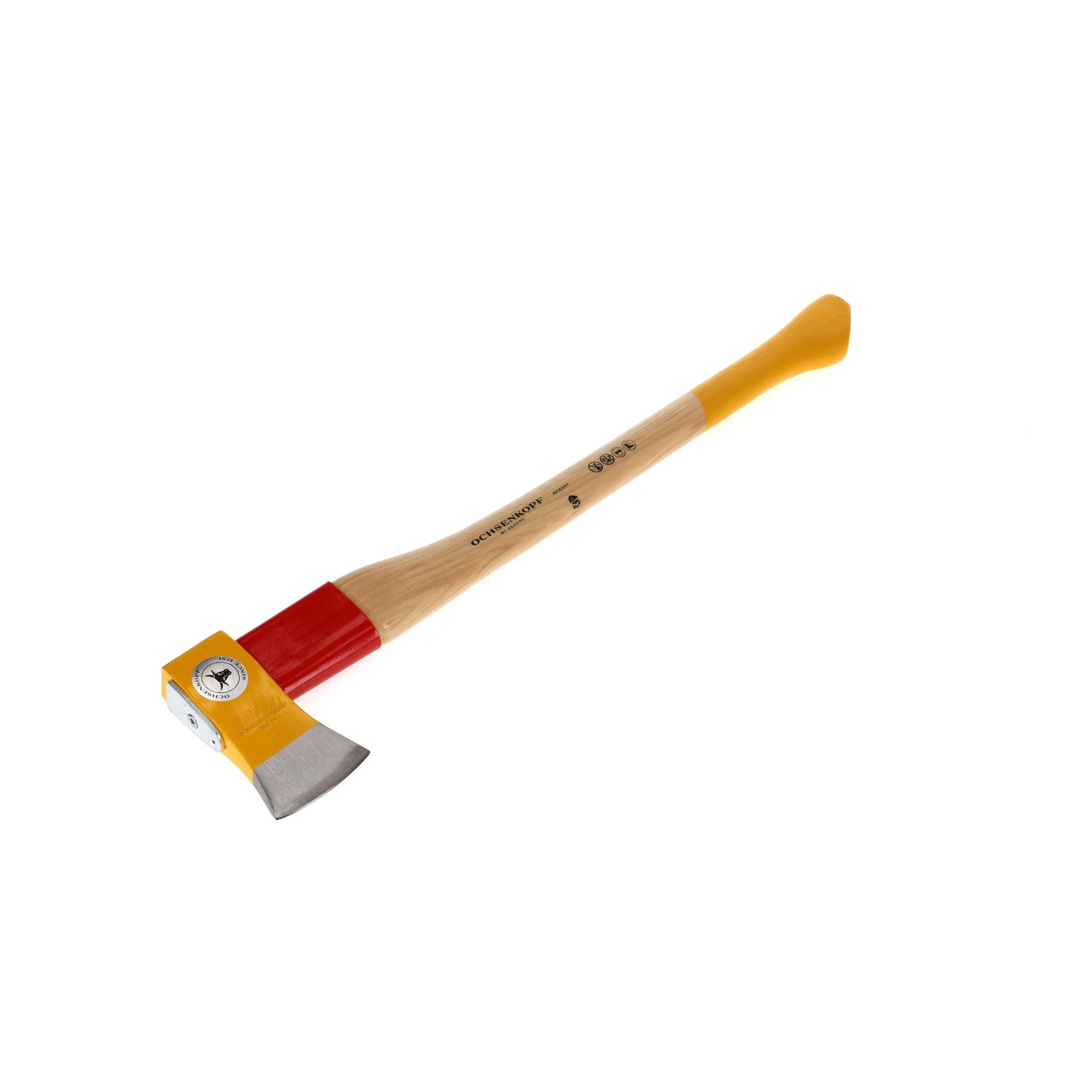 Ochsenkopf Spaltaxt OX 648 H-1257 mit Hickory-Stiel, gelb/rot, 2.150 g.