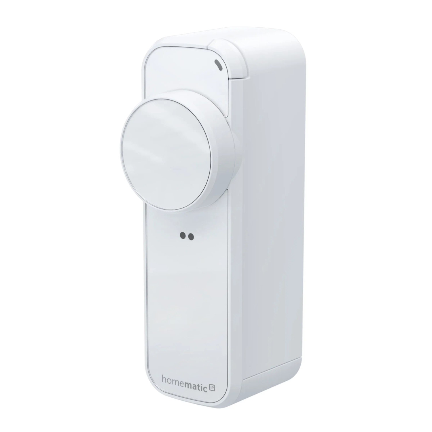 Homematic IP Türschlossantrieb pro, weiße Hausautomation zur smarten Steuerung von Türschlössern.