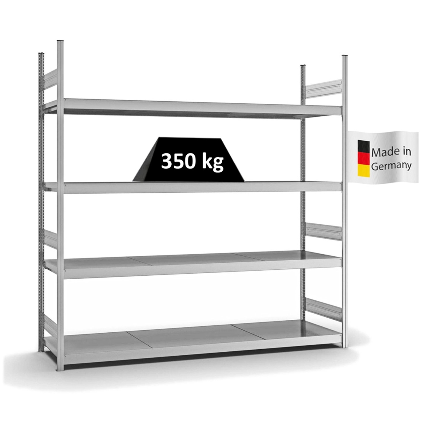 PROREGAL Weitspannregal Stecksystem T-Profil Grundregal HxBxT 250x250x60 cm günstig online kaufen