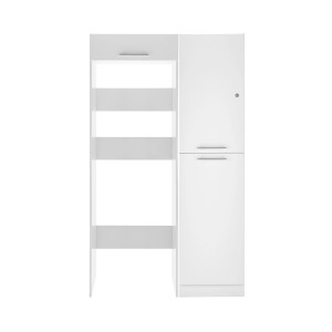 Respekta Hauswirtschaftsraum Set Clara, weiß matt, mit Waschmaschinenschrank und Hochschrank.