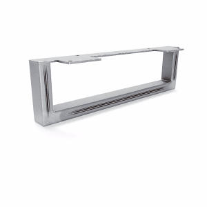 HEVVA Möbelbein GRAZ 10 cm Hoch 35 cm Tief 1 Stück Rohstahl-Klarlack