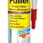Decotric Leichtfüller L10, 310ml, weiße Spachtelmasse für Wand- und Deckenreparaturen.