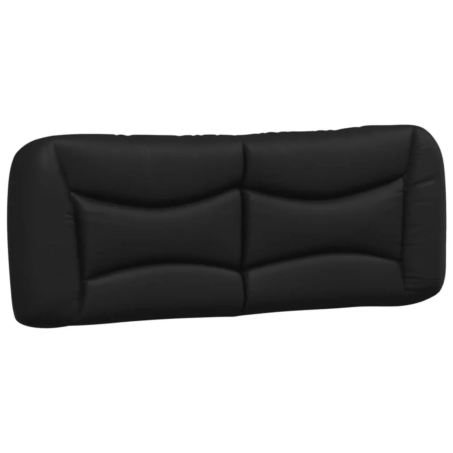 vidaXL Kopfteil-Kissen Hvar Schwarz 140 cm Kunstleder 374583