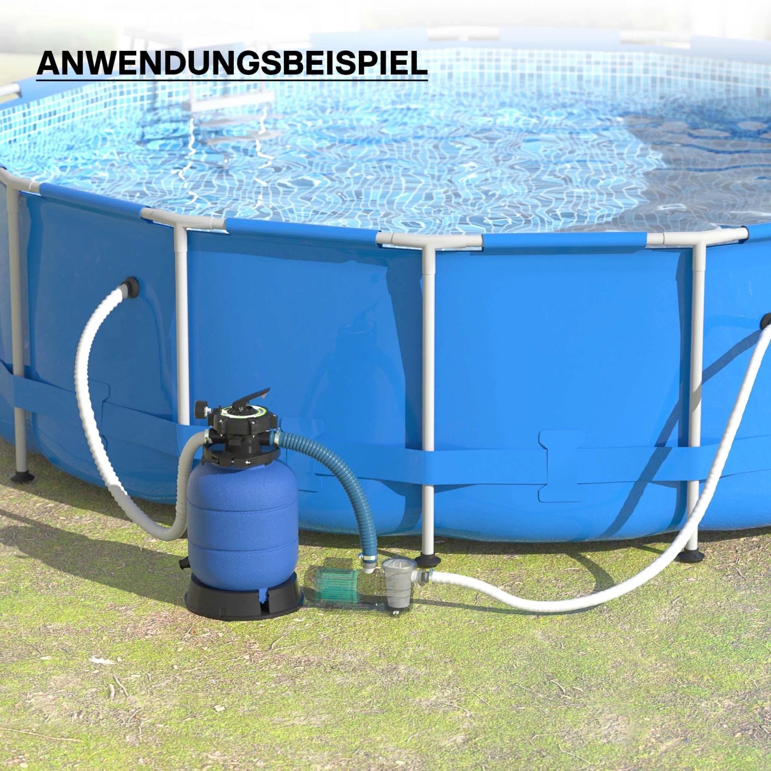 Wiltec Filterkessel Kessel Sandfilter Swimming Pool Aufstellpool Filter Pumpe_5