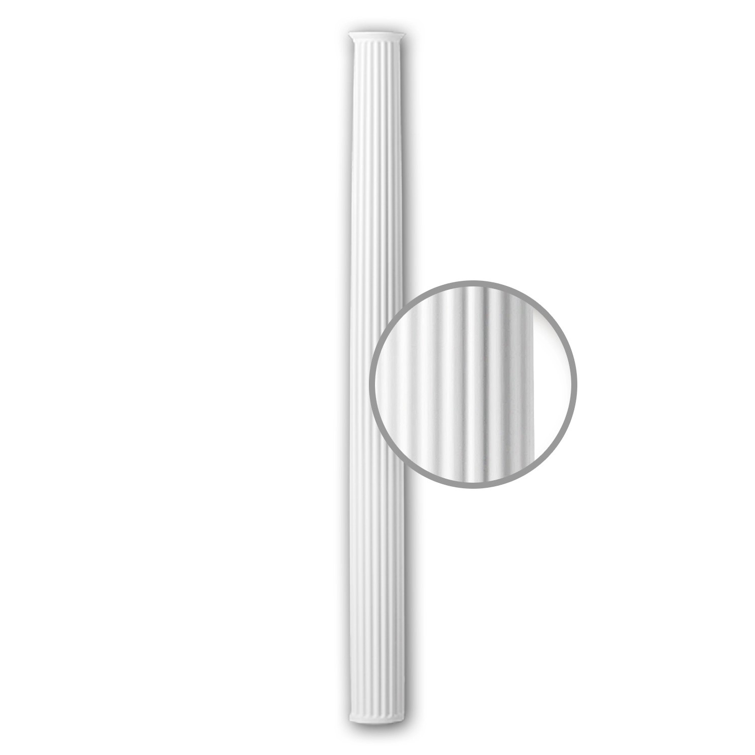 Thumbnail - PROFHOME 116080 Halbsäulen Schaft Säule Zierelement Stuckdekor 15,6 cm x 175,1 cm x 7,8 cm Weiß