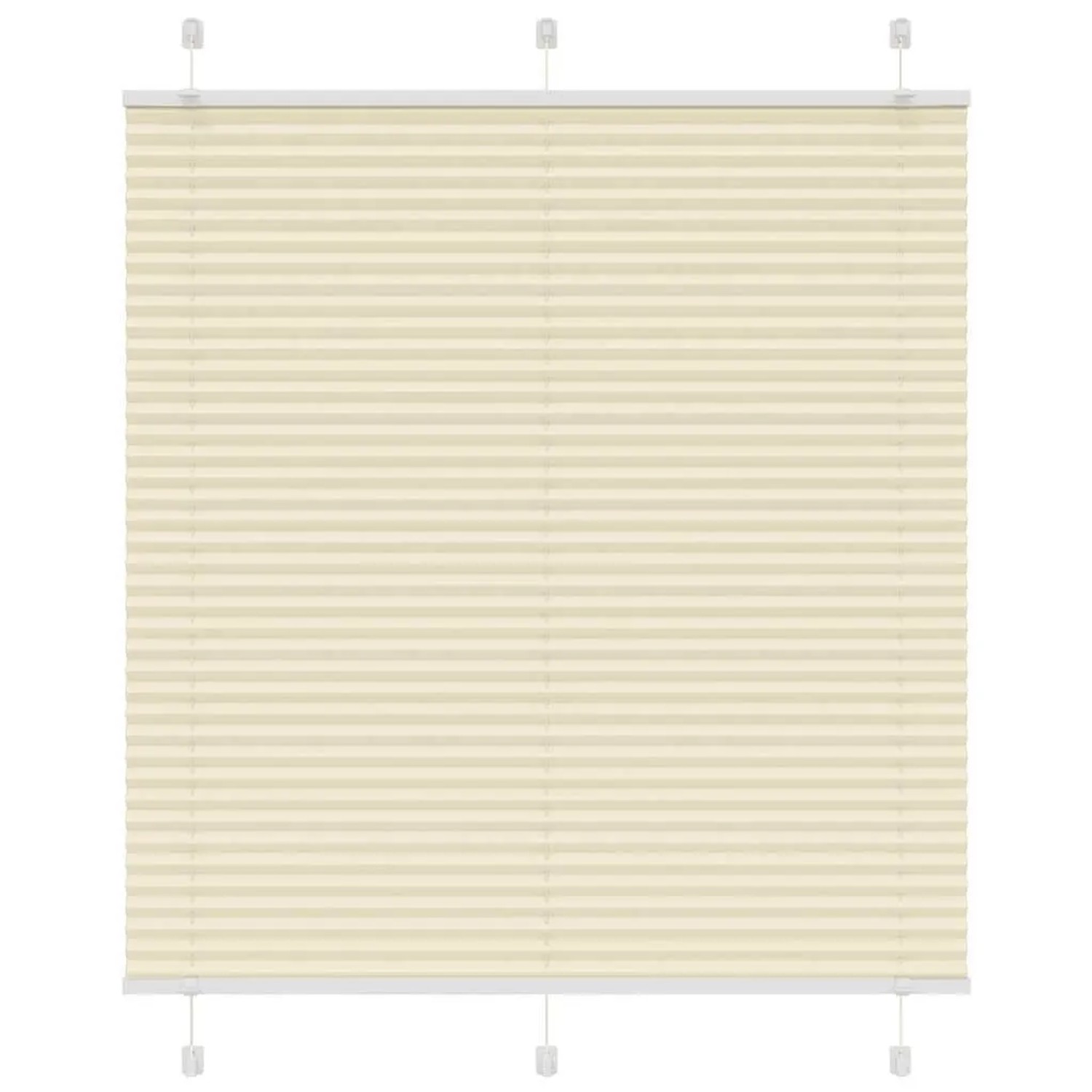 vidaXL Plissee Creme 115x100 cm Stoffbreite 114,4 cm Polyester 4015282 günstig online kaufen