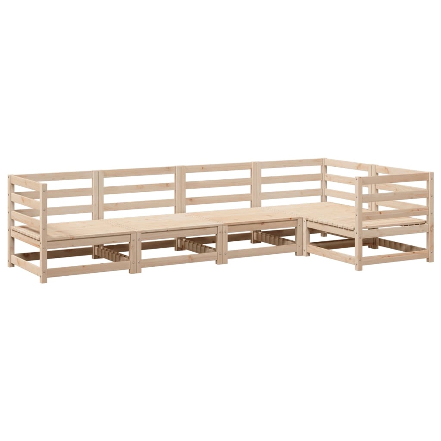 vidaXL 5-Tlg Garten-Sofagarnitur Massivholz Kiefer 3299430 günstig online kaufen