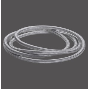 Lichtgraues 3-adriges Lampen-Kabel als Meterware für individuelle Leuchten-Gestaltung.