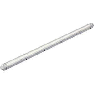 Graue LED Feuchtraumleuchte, 156,5 cm lang, 24 W, ideal für Bad, Keller und Garage.