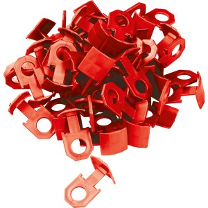 LUX Nivellierhilfe: 400 rote Clips (2 mm) zum Verlegen von Fliesen für gleichmäßige Fugen.