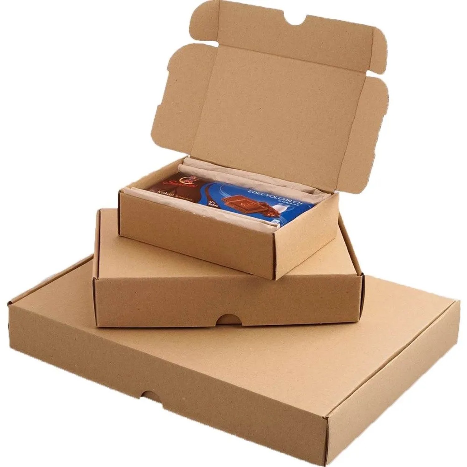 PROREGAL Mega Deal 200x Maxibriefkarton L LxBxH 330x242x45mm mit Fingerlochgriff Portooptimiert Wiederverschließbar Braun Warensendung Versandkarton
