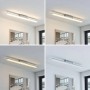 Dimmbare, spritzwassergeschützte LED Deckenlampe Levke in Weiß, geeignet für Badezimmer.