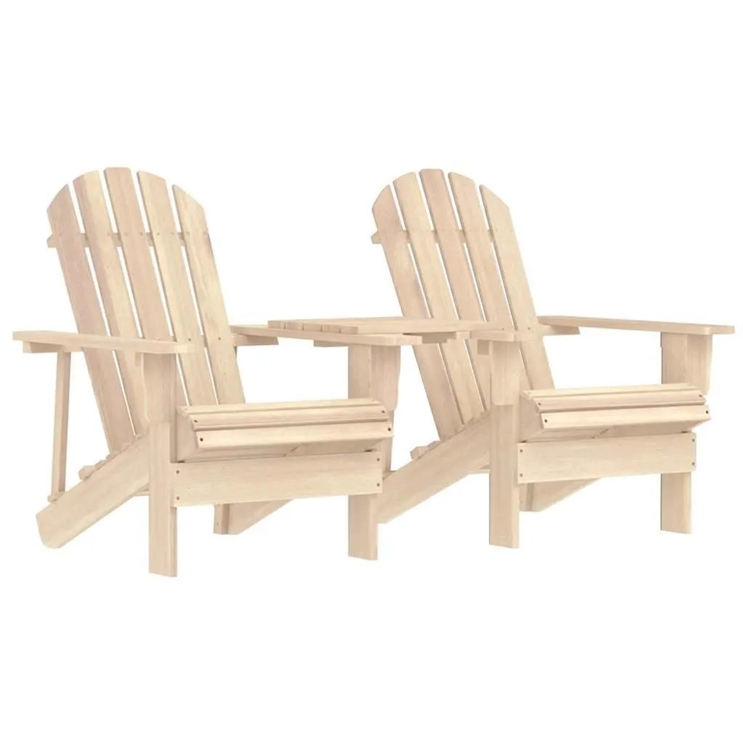 vidaXL Adirondack-Gartenstühle mit Tisch Massivholz Tanne 315892 günstig online kaufen