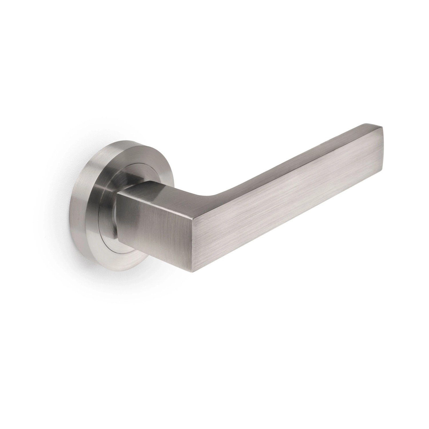 Emuca Satz Mackay Innentürdrückergarnitur mit D50 mm Rosette Aluminium Schwarz