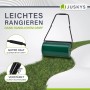 Juskys Rasenwalze Fritz, befüllbare Gartenwalze aus Metall, grün/schwarz.