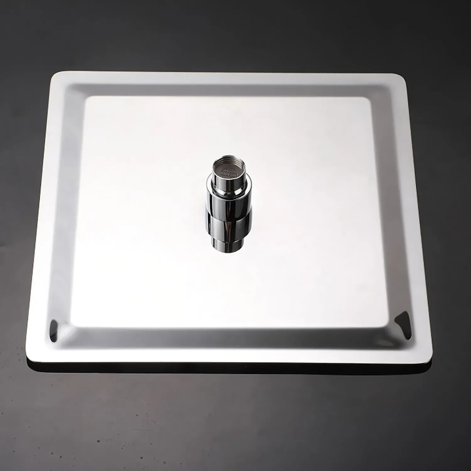 Quadratische Kopfbrause aus Edelstahl, 20 cm, für Dusche.