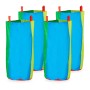 Relaxdays Hüpfsäcke, 4er Set, bunt. Polyester Säcke mit Griffen für Kinder zum Sackhüpfen.