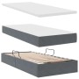 vidaXL Bett mit LED-Lichtleisten Dunkelgrau 200 x 200 cm Samt 3372888_10